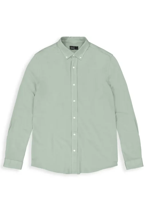 Butcher of Blue Outlet^Heren overhemd lm casual groen