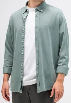 Butcher of Blue Outlet^Heren overhemd lm casual groen