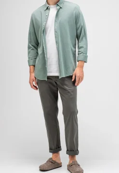 Butcher of Blue Outlet^Heren overhemd lm casual groen