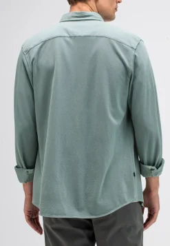 Butcher of Blue Outlet^Heren overhemd lm casual groen