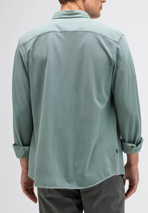 Butcher of Blue Outlet^Heren overhemd lm casual groen
