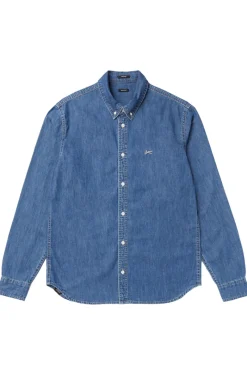 Denham Outlet^Heren overhemd lm casual blauw