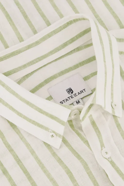 State of Art Outlet^Heren overhemd lm casual wit