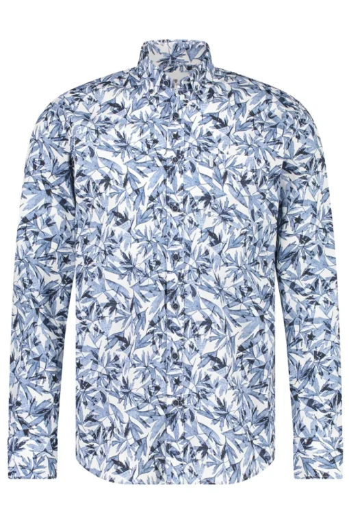 State of Art Outlet^Heren overhemd lm casual wit