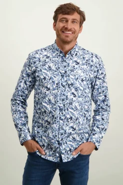 State of Art Outlet^Heren overhemd lm casual wit