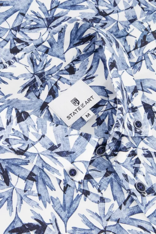 State of Art Outlet^Heren overhemd lm casual wit