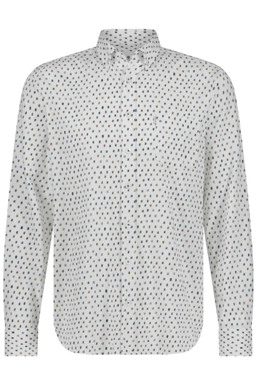 State of Art Outlet^Heren overhemd lm casual wit
