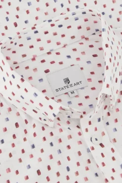 State of Art Outlet^Heren overhemd lm casual wit