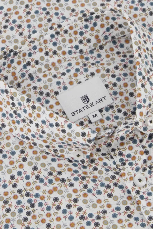 State of Art Outlet^Heren overhemd lm casual wit