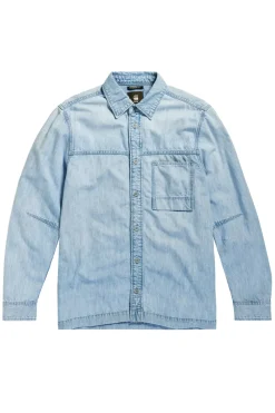 G-Star Outlet^Heren overhemd lm casual blauw