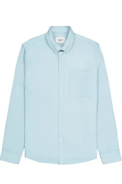 NN07 Outlet^Heren overhemd lm casual blauw