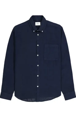 NN07 Outlet^Heren overhemd lm casual blauw