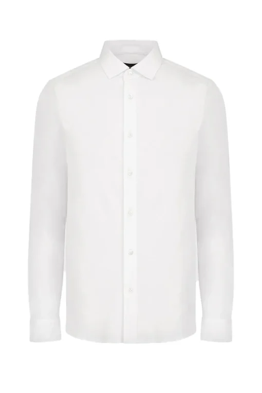 Emporio Armani Outlet^Heren overhemd lm casual wit