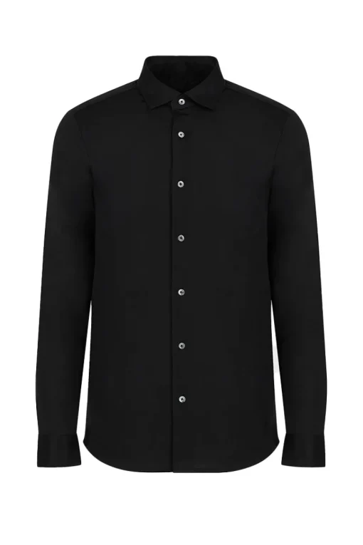 Emporio Armani Outlet^Heren overhemd lm casual zwart