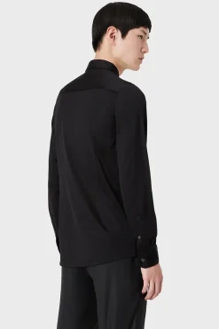 Emporio Armani Outlet^Heren overhemd lm casual zwart