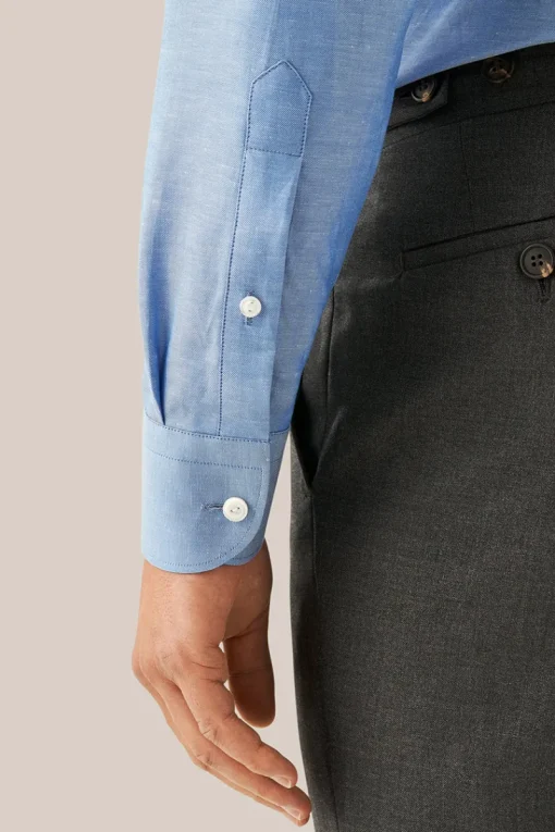 Eton Luxury|Overhemden^Heren overhemd lm dressual blauw
