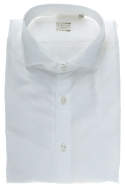 Xacus Luxury|Overhemden^Heren overhemd lm dressual wit