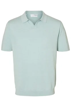 Selected Jeans & Casuals|T-shirts & Polo's^Heren polo korte mouw blauw
