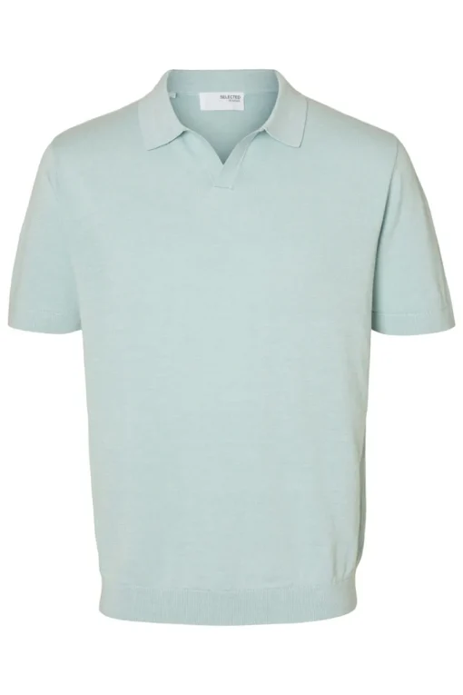Selected Jeans & Casuals|T-shirts & Polo's^Heren polo korte mouw blauw