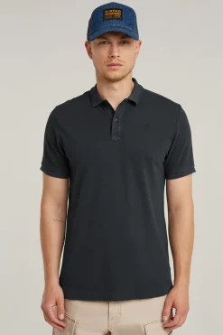 G-Star Jeans & Casuals|T-shirts & Polo's^Heren polo korte mouw blauw