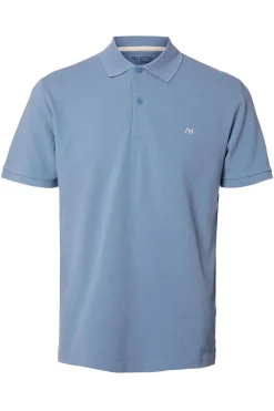 Selected Jeans & Casuals|T-shirts & Polo's^Heren polo korte mouw blauw