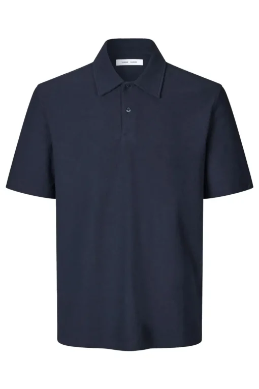 Samsøe Samsøe Designer|T-shirts & Polo's^Heren polo korte mouw blauw