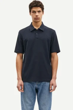 Samsøe Samsøe Designer|T-shirts & Polo's^Heren polo korte mouw blauw