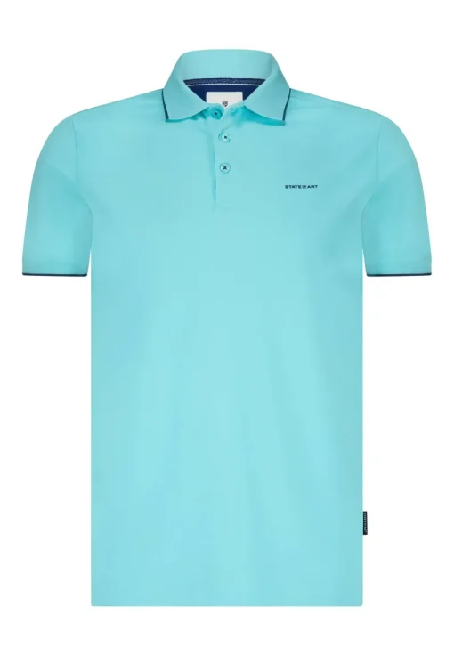 State of Art Designer|T-shirts & Polo's^Heren polo korte mouw blauw