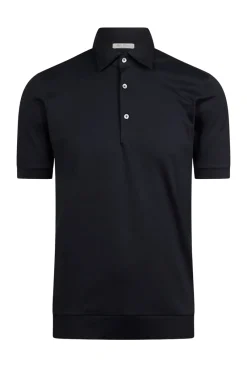 Stefan Brandt Luxury|T-shirts & Polo's^Heren polo korte mouw blauw