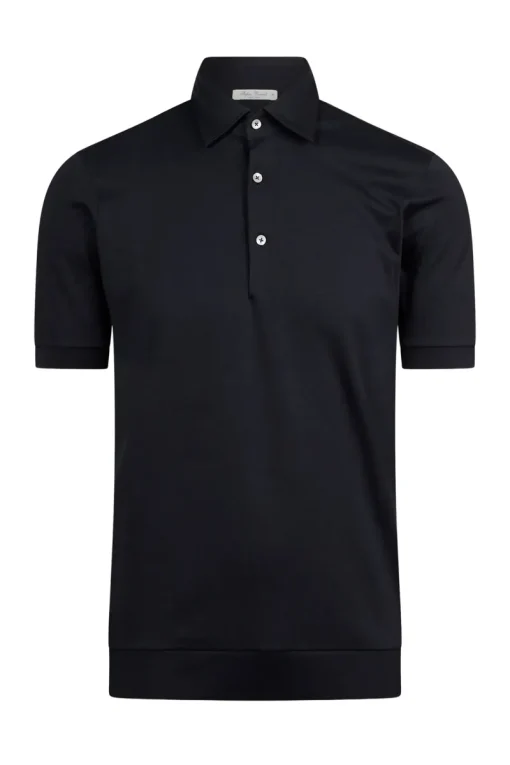 Stefan Brandt Luxury|T-shirts & Polo's^Heren polo korte mouw blauw