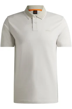 Boss Orange Jeans & Casuals|T-shirts & Polo's^Heren polo korte mouw bruin