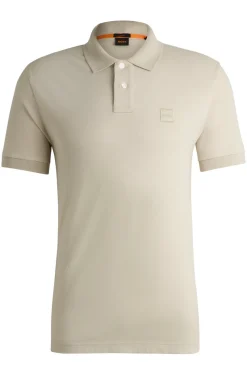 Boss Orange Jeans & Casuals|T-shirts & Polo's^Heren polo korte mouw bruin