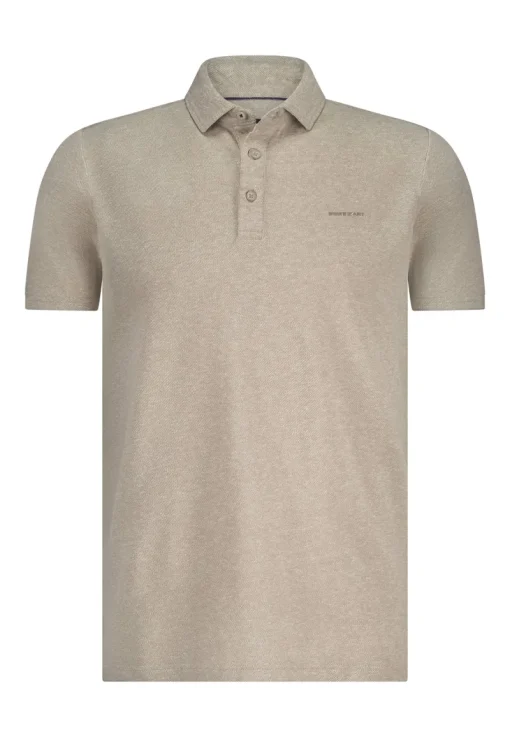 State of Art Modern Classics|T-shirts & Polo's^Heren polo korte mouw bruin