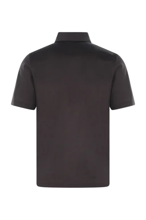Per Venti Luxury|T-shirts & Polo's^Heren polo korte mouw bruin