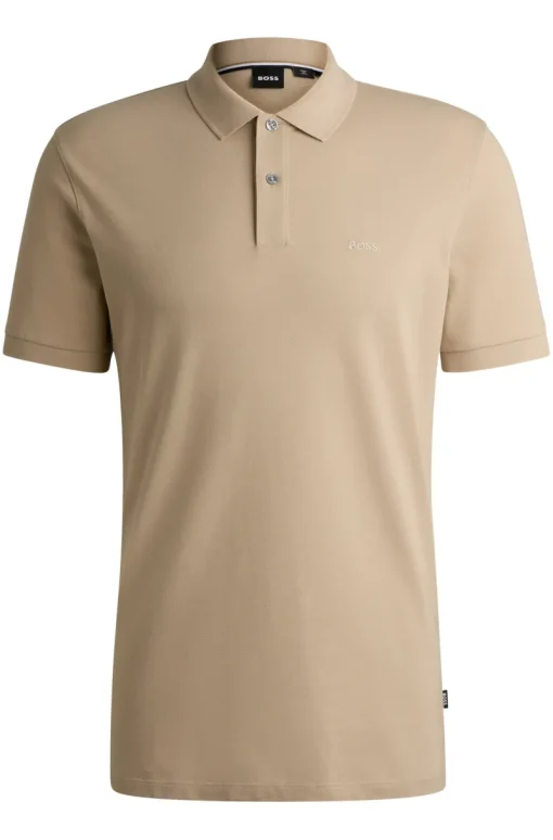 Boss Black Luxury|T-shirts & Polo's^Heren polo korte mouw bruin