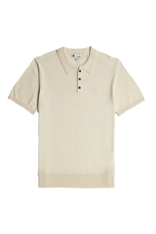 G-Star Jeans & Casuals|T-shirts & Polo's^Heren polo korte mouw ecru