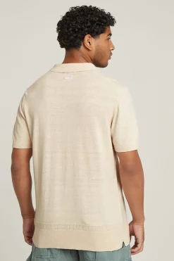 G-Star Jeans & Casuals|T-shirts & Polo's^Heren polo korte mouw ecru