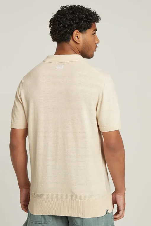 G-Star Jeans & Casuals|T-shirts & Polo's^Heren polo korte mouw ecru