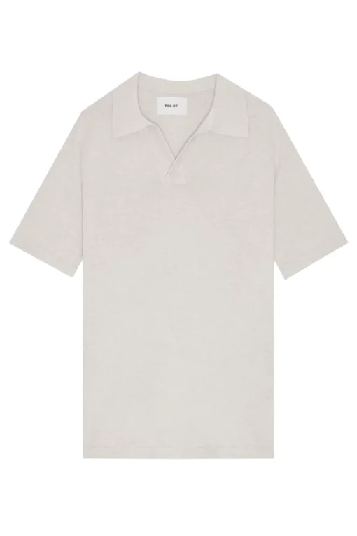 NN07 Designer|T-shirts & Polo's^Heren polo korte mouw ecru
