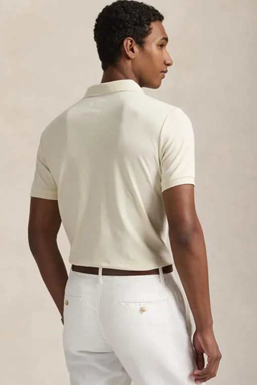 Polo Ralph Lauren Designer|T-shirts & Polo's^Heren polo korte mouw ecru