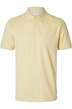 Selected Jeans & Casuals|T-shirts & Polo's^Heren polo korte mouw geel