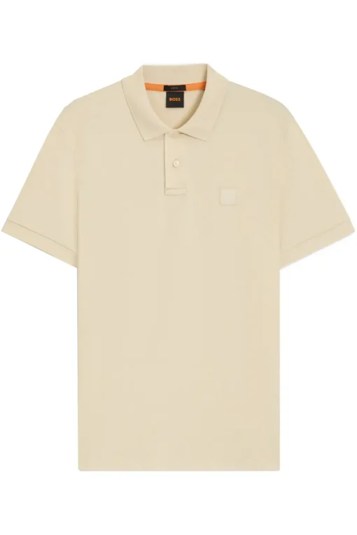 Boss Orange Jeans & Casuals|T-shirts & Polo's^Heren polo korte mouw geel