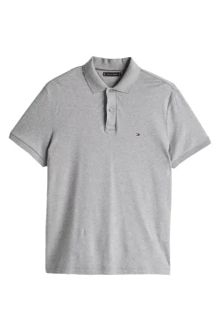 Tommy Hilfiger Jeans & Casuals|T-shirts & Polo's^Heren polo korte mouw grijs