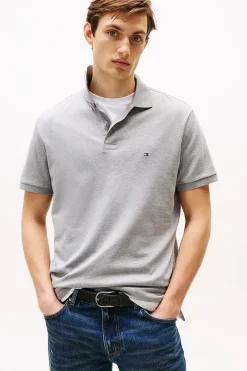 Tommy Hilfiger Jeans & Casuals|T-shirts & Polo's^Heren polo korte mouw grijs
