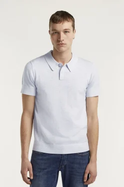 Denham Jeans & Casuals|T-shirts & Polo's^Heren polo korte mouw grijs