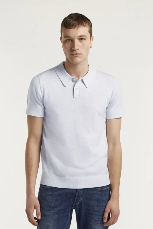 Denham Jeans & Casuals|T-shirts & Polo's^Heren polo korte mouw grijs