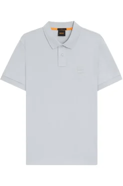 Boss Orange Jeans & Casuals|T-shirts & Polo's^Heren polo korte mouw grijs