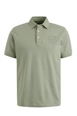 PME Legend Designer|T-shirts & Polo's^Heren polo korte mouw grijs