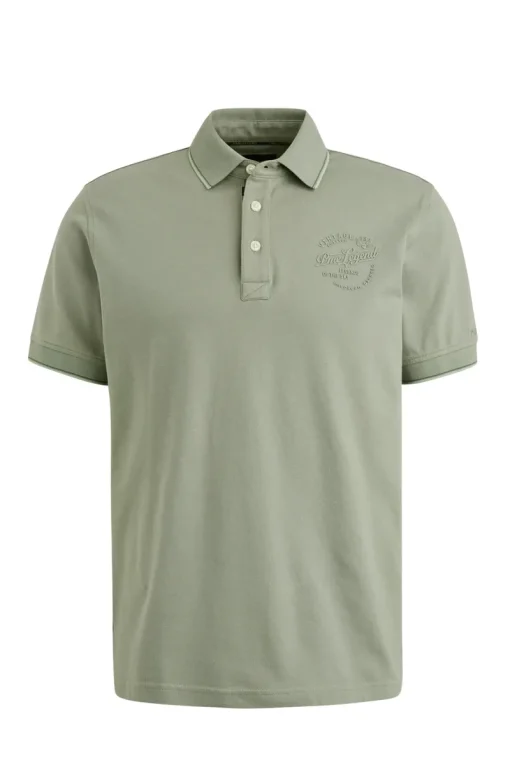 PME Legend Designer|T-shirts & Polo's^Heren polo korte mouw grijs