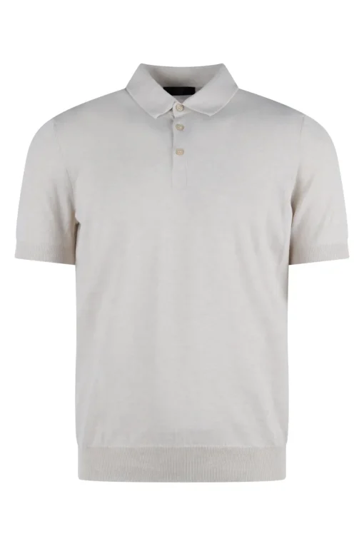 Per Venti Luxury|T-shirts & Polo's^Heren polo korte mouw grijs